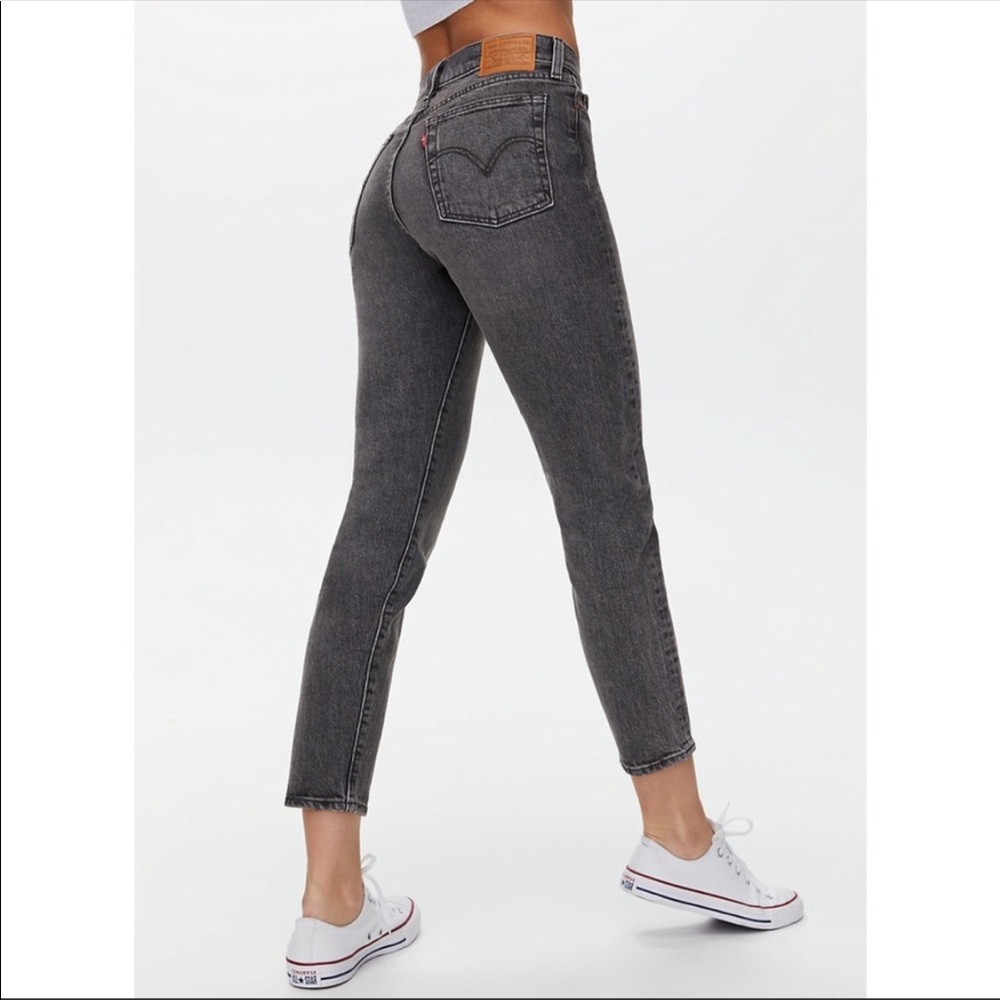 Levi’s 501 Premium High Rise skinny Jeans BIG E Smoke charcoal black 25